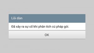 Lỗi có vấn đề với việc dịch gói