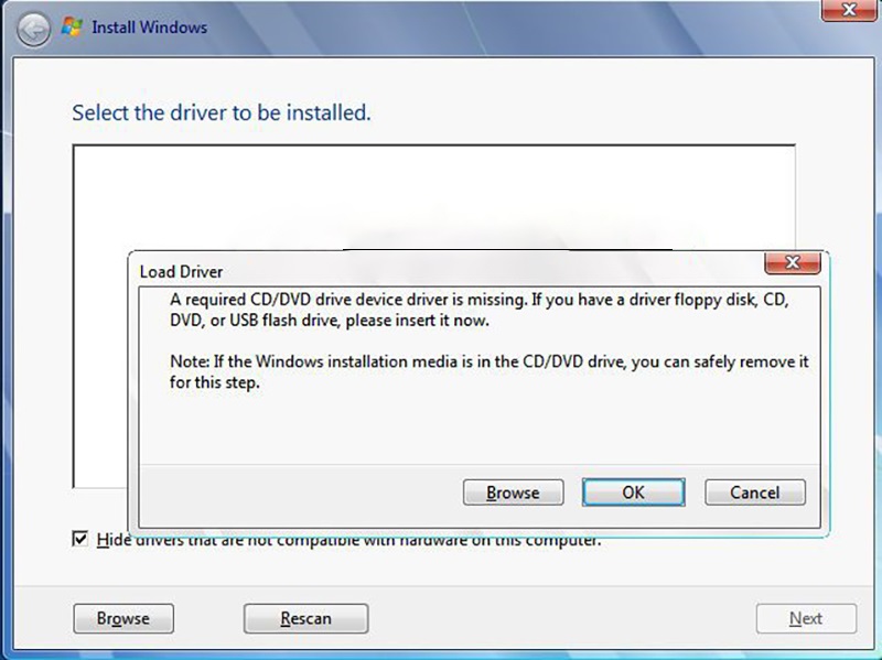 Lỗi Load driver