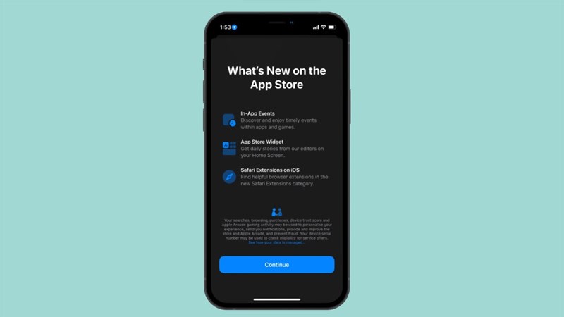 Màn hình giới thiệu mới trong App Store Màn hình giới thiệu mới trong App Store