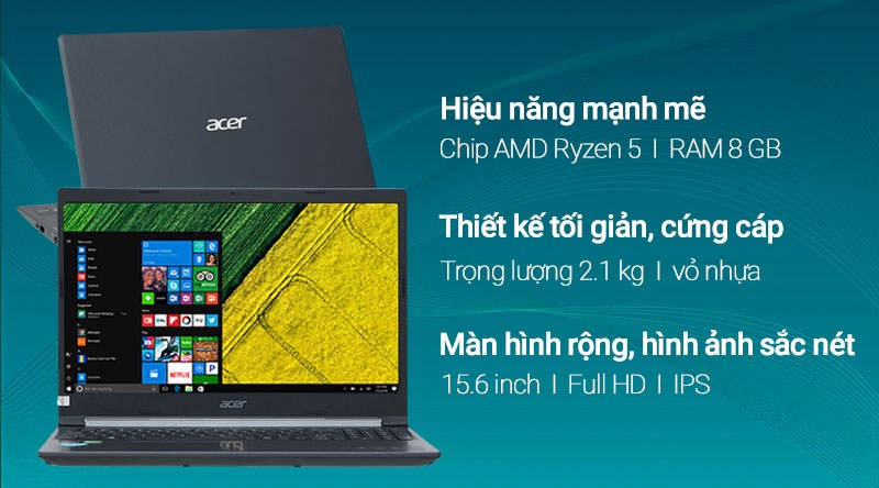Laptop Acer Aspire 7 A715 42G R4ST R5 5500U/8GB/256GB/4GB GTX1650/Win10 Laptop Acer Aspire 7 A715 42G R4ST R5 5500U/8GB/256GB/4GB GTX1650/Win10