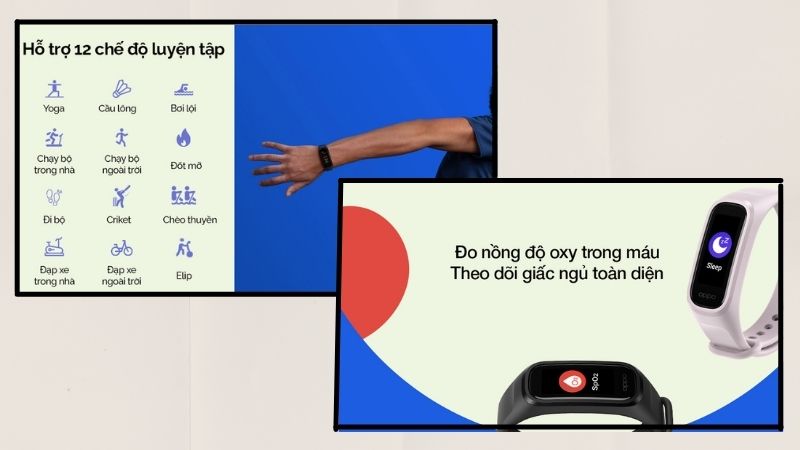 Tính năng theo dõi sức khỏe và hỗ trợ luyện tập