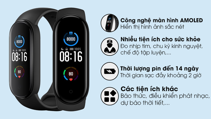 Một số tính năng của Xiaomi Mi Band 5
