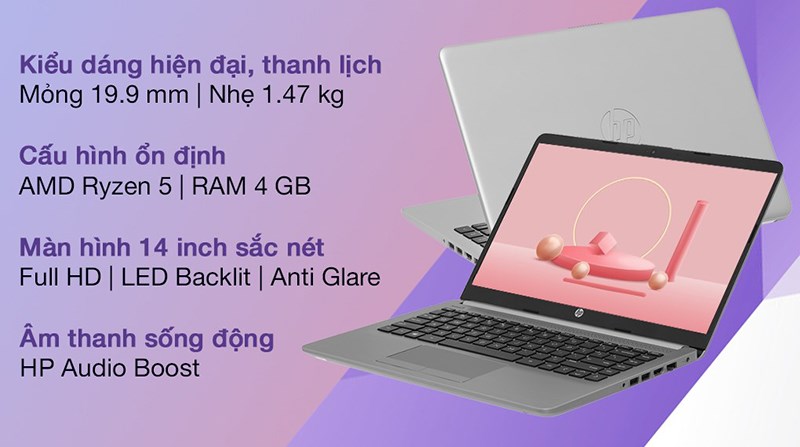 Laptop HP 245 G8 R5 5500U/4GB/256GB/Win10 Laptop HP 245 G8 R5 5500U/4GB/256GB/Win10