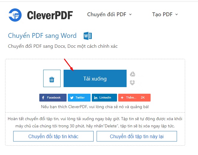 Top trang web chuyển đổi (convert) PDF sang word online không lỗi font tốt nhất 4