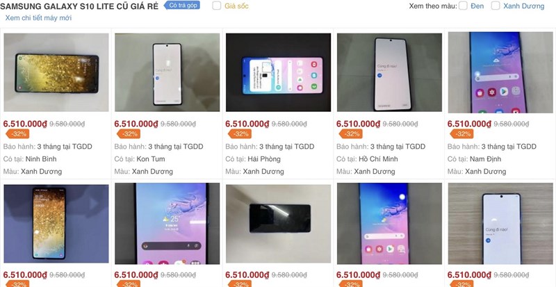 Galaxy S10 Lite đổi trả Galaxy S10 Lite đổi trả