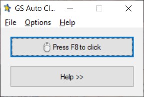 Giao diện chính của GS Auto Clicker Giao diện chính của GS Auto Clicker
