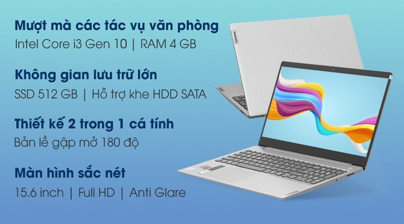 Lenovo IdeaPad Slim 3 15IIL05 i3 1005G1/4GB/512GB/Win10 (81WE0132VN) Lenovo IdeaPad Slim 3 15IIL05 i3 1005G1/4GB/512GB/Win10 (81WE0132VN)