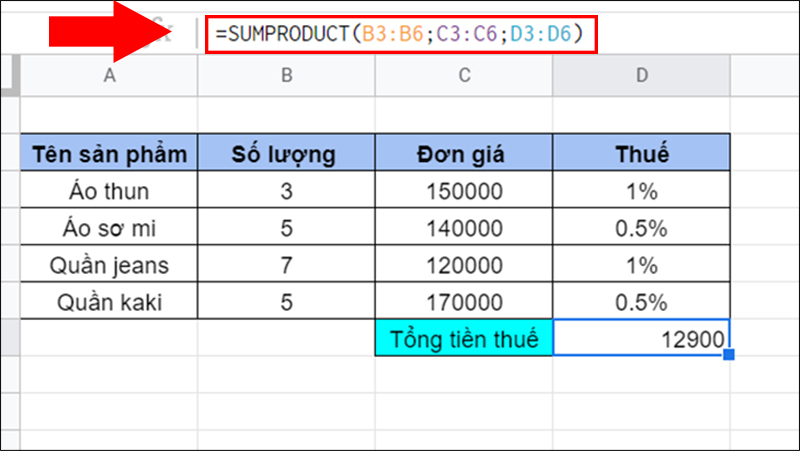 video-cach-su-dung-ham-sumproduct-trong-google-sheet-tinh203-800x451-1 Tính tổng tiền thuế của sản phảm