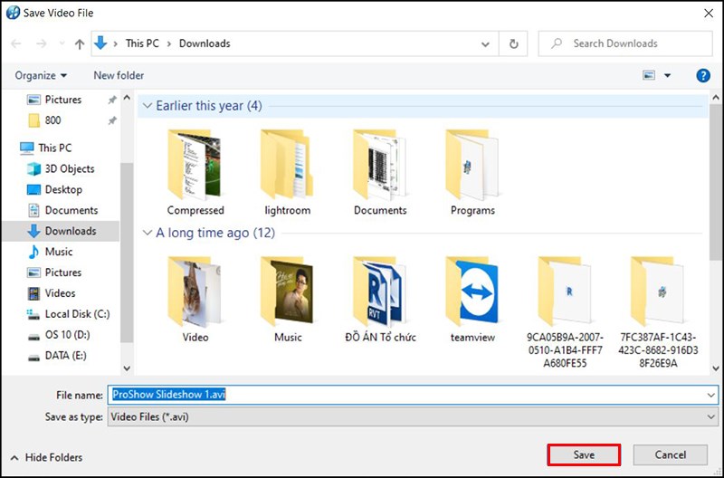 Chọn thư mục mà bạn muốn lưu video. Nhấn Save để lưu video. Chọn thư mục mà bạn muốn lưu video. Nhấn Save để lưu video.