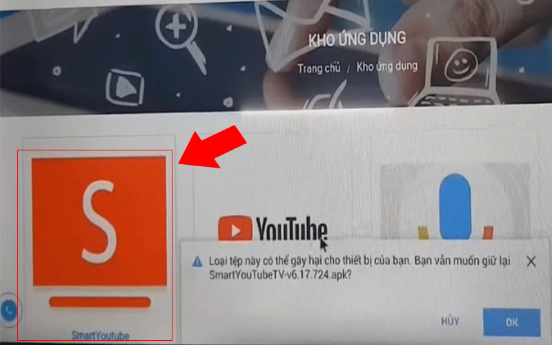Tải và cài đặt Smart YouTube TV.