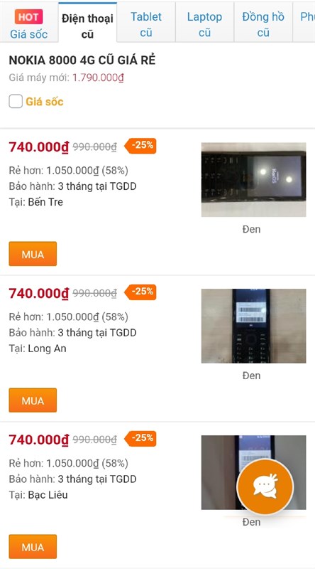Nokia 8000 4G cũ Nokia 8000 4G cũ