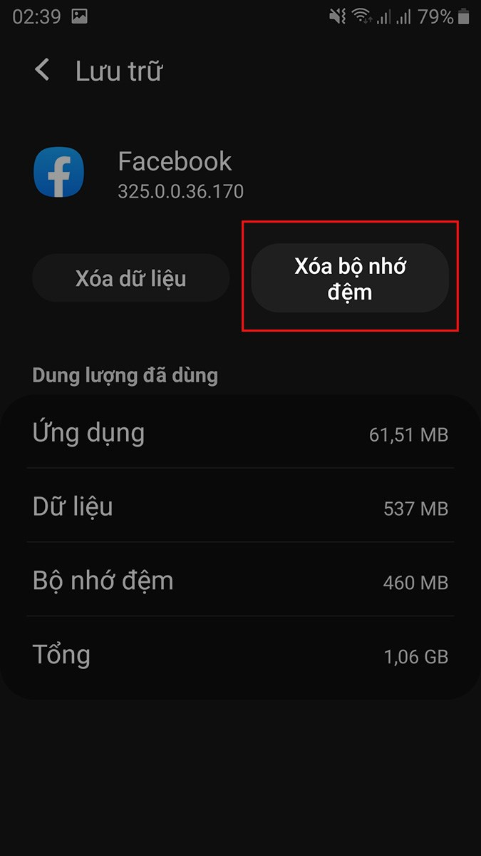 Sau đó, chọn Xóa bộ nhớ đệm > Chọn OK Sau đó, chọn Xóa bộ nhớ đệm > Chọn OK