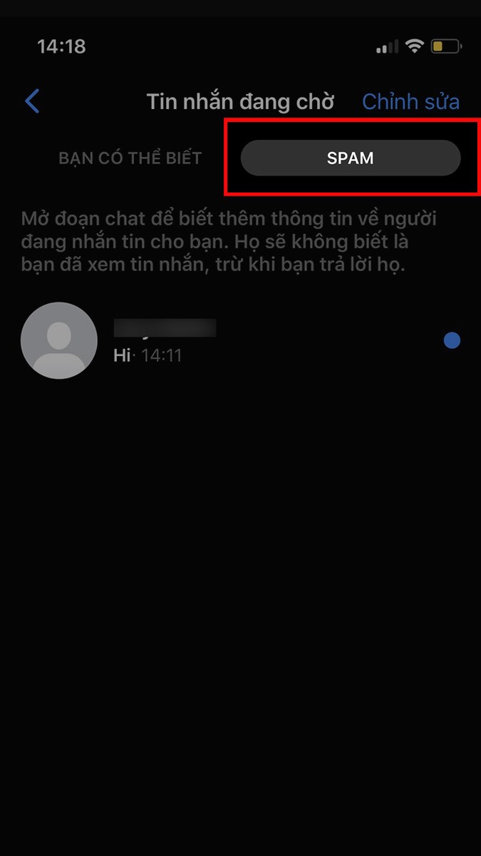 Chọn Spam để xem danh sách những người bạn đã bỏ qua tin nhắn trên Messenger Chọn Spam để xem danh sách những người bạn đã bỏ qua tin nhắn trên Messenger