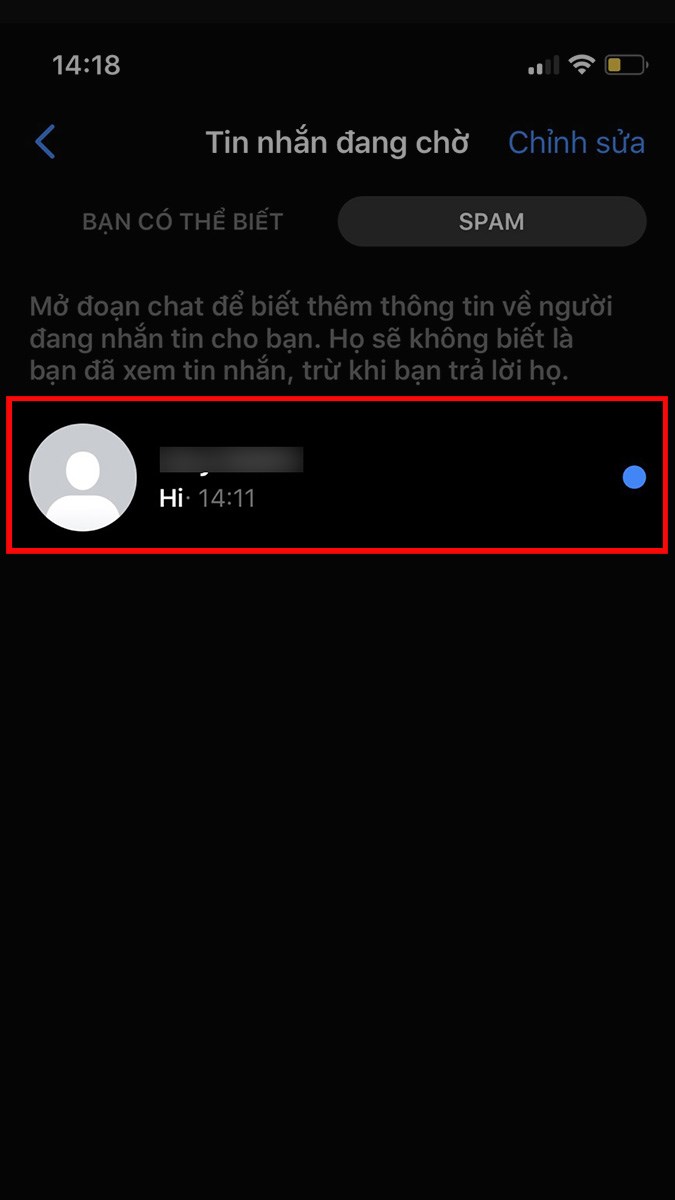Nhấn vào tên người dùng mà bạn muốn tắt tính năng bỏ qua tin nhắn Nhấn vào tên người dùng mà bạn muốn tắt tính năng bỏ qua tin nhắn