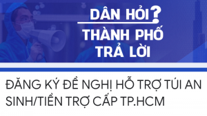 Cách đăng ký đề nghị hỗ trợ túi an sinh tiền trợ cấp TPHCM online