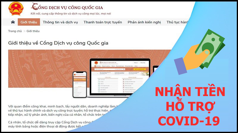 Hướng dẫn thủ tục nhận tiền hỗ trợ Covid trên Cổng DVC Quốc gia Hướng dẫn thủ tục nhận tiền hỗ trợ Covid trên Cổng DVC Quốc gia