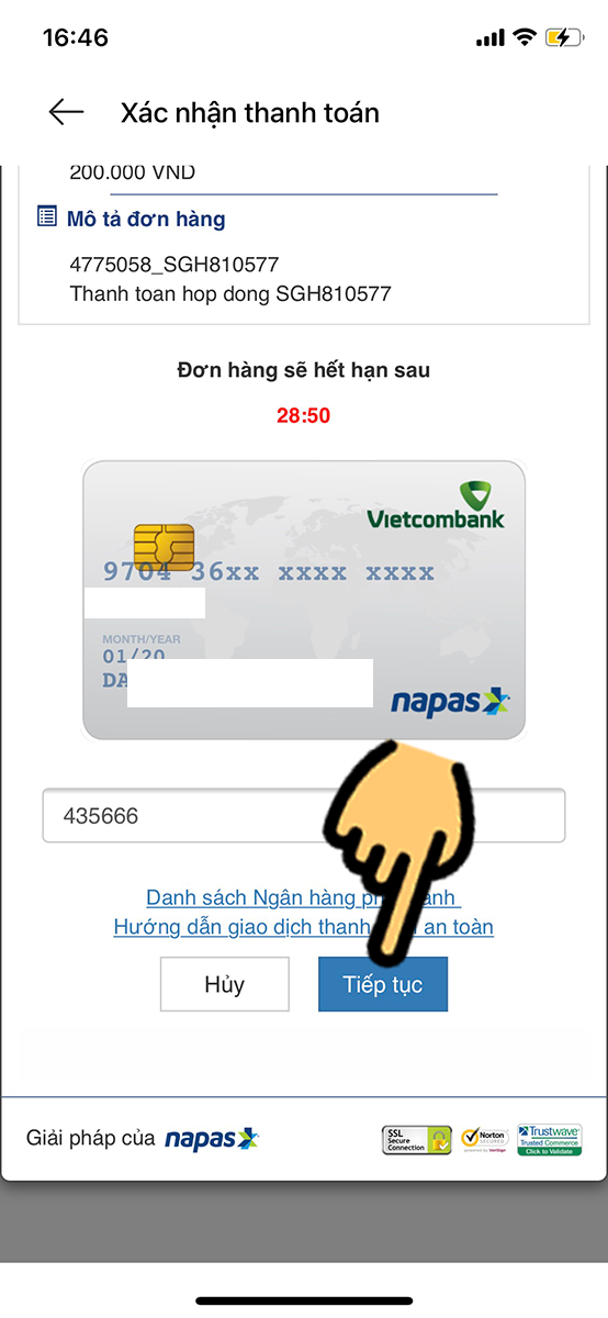 Nhập mã OT Nhập mã OTP