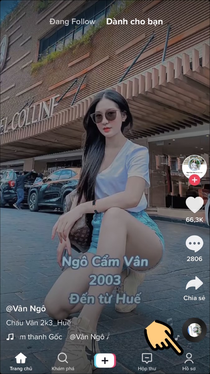Chọn mục Hồ sơ Chọn mục Hồ sơ