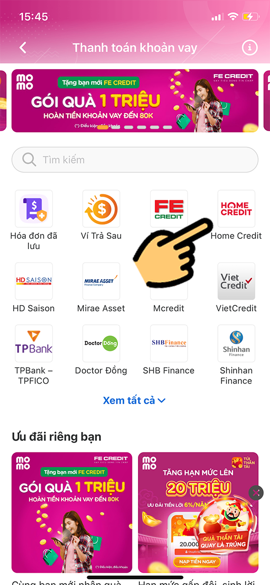 Chọn Home Credit Chọn Home Credit