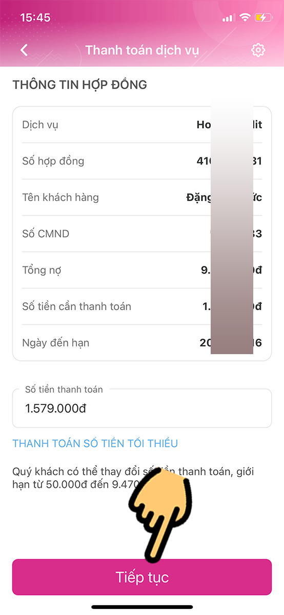Bạn xem lại các thông tin, số tiền thanh toán Bạn xem lại các thông tin, số tiền thanh toán
