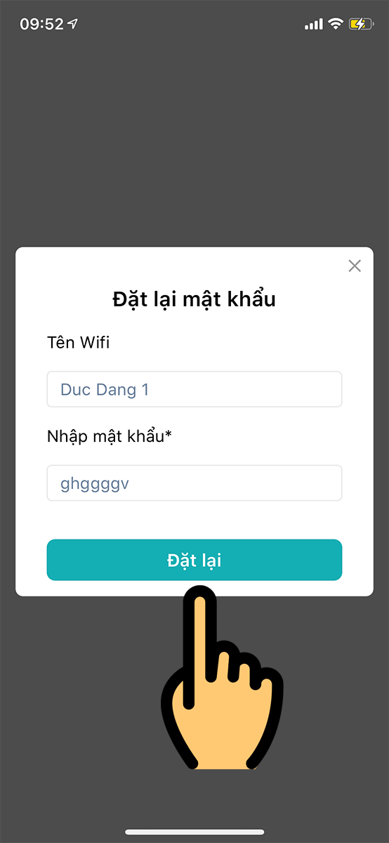 Nhập mật khẩu Wi-Fi mới Nhập mật khẩu Wi-Fi mới