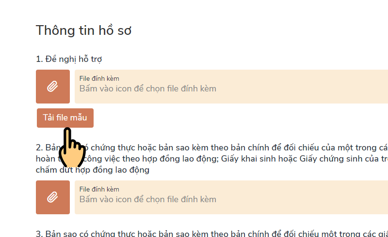 Chọn Tải file mẫu Chọn Tải file mẫu