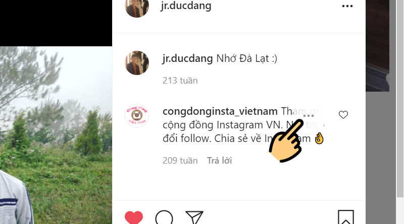 Nhấn vào dấu 3 chấm Nhấn vào dấu 3 chấm