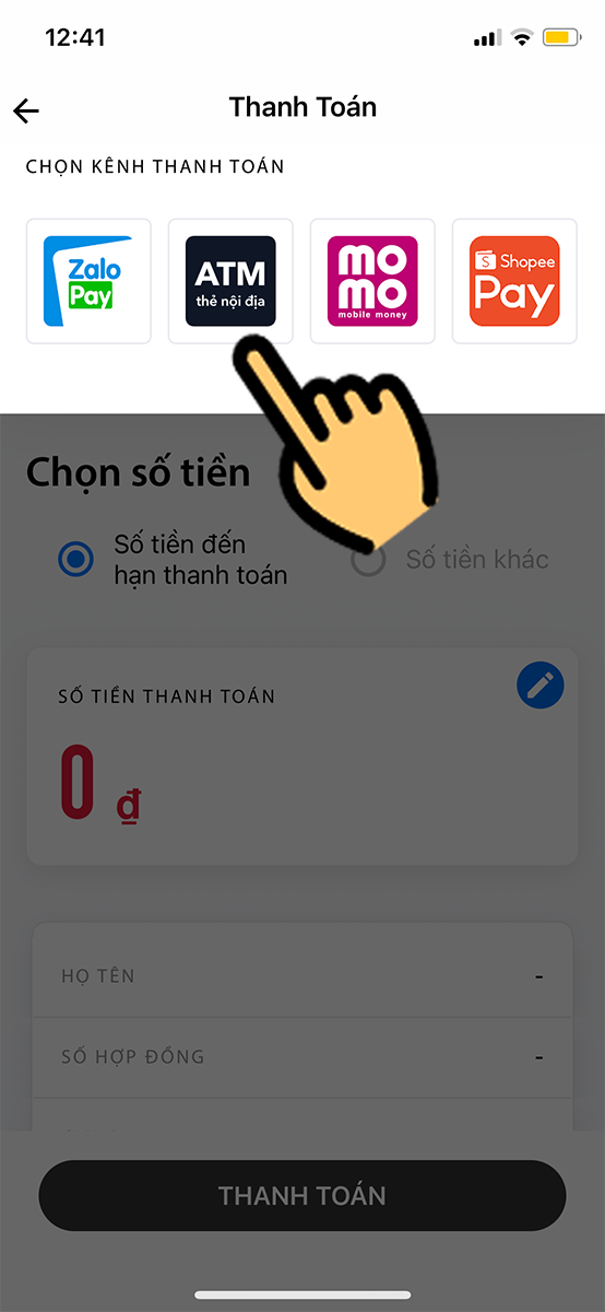 Thanh toán bằng Thẻ ATM Thanh toán bằng Thẻ ATM
