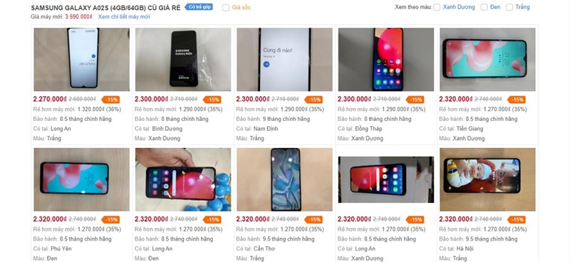 Samsung Galaxy A02s (4GB/64GB) cũ giảm giá Samsung Galaxy A02s (4GB/64GB) cũ giảm giá