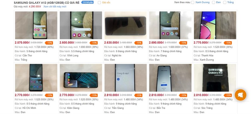 Galaxy A12 (4GB/128GB) cũ giảm giá Galaxy A12 (4GB/128GB) cũ giảm giá