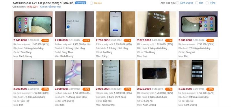 Galaxy A12 (6GB/128GB) cũ giảm giá Galaxy A12 (6GB/128GB) cũ giảm giá