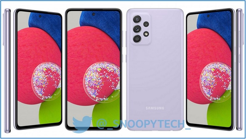 Galaxy A52s 5G lộ nhiều ảnh render với 4 tùy chọn màu sắc khác nhau, trong đó có một màu rất ‘tươi mát’ Galaxy A52s 5G lộ nhiều ảnh render với 4 tùy chọn màu sắc khác nhau, trong đó có một màu rất ‘tươi mát’