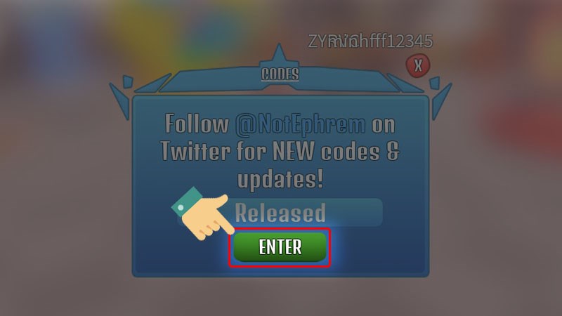 Nhấn Enter để nhận phần thưởng từ code Nhấn Enter để nhận phần thưởng từ code