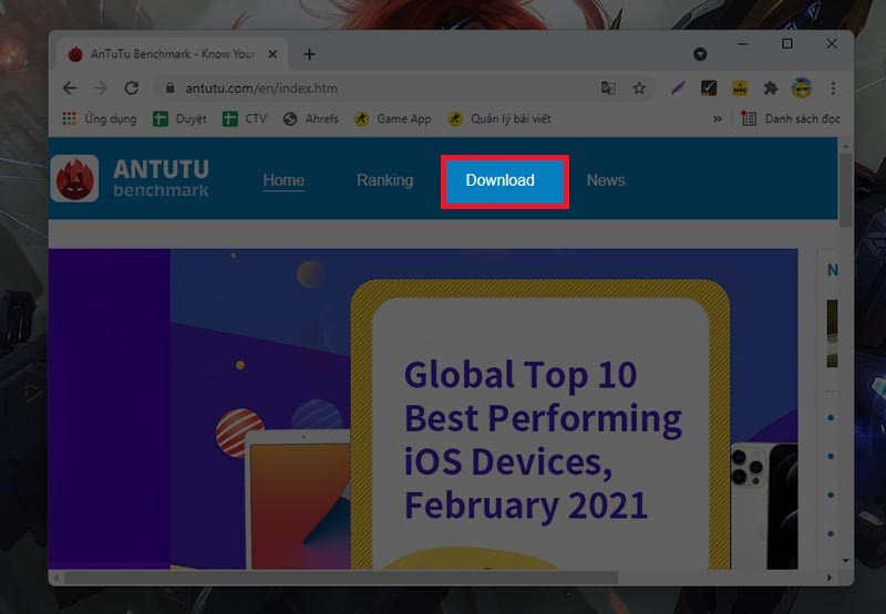 chọn mục Download chọn mục Download