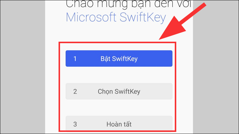 Bật SwiftKey và cho phép tất sử dụng bàn phím này trên điện thoại Samsung