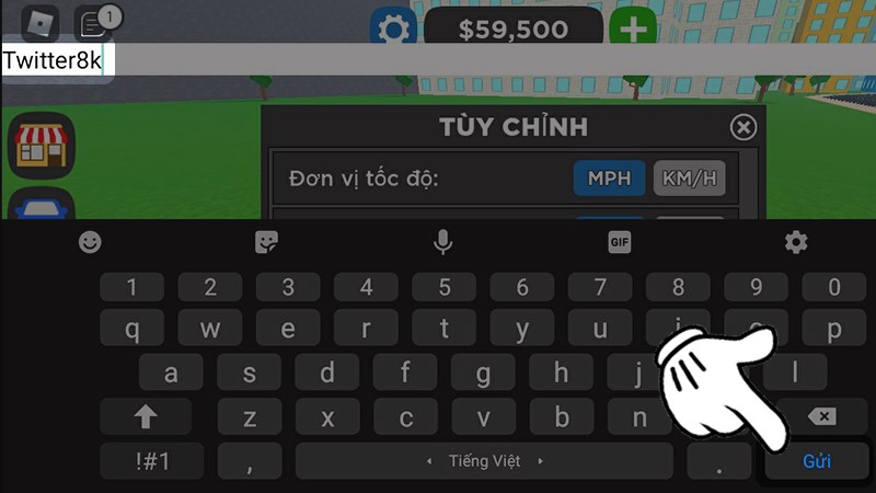 Nhập code và nhấn Gửi Nhập code và nhấn Gửi