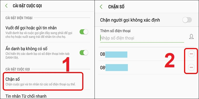 Tìm người liên hệ trong danh sách và nhấn vào biểu tượng Xóa