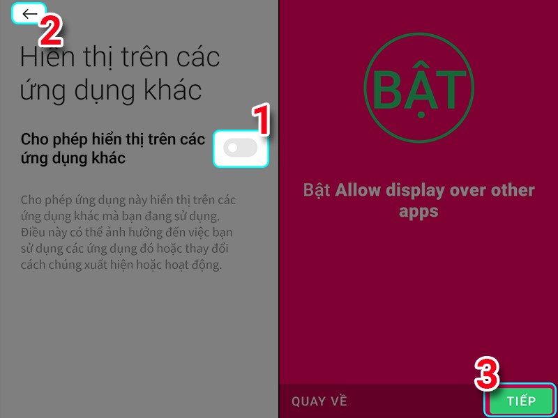 Tiếp tục cài đặt Tiếp tục cài đặt