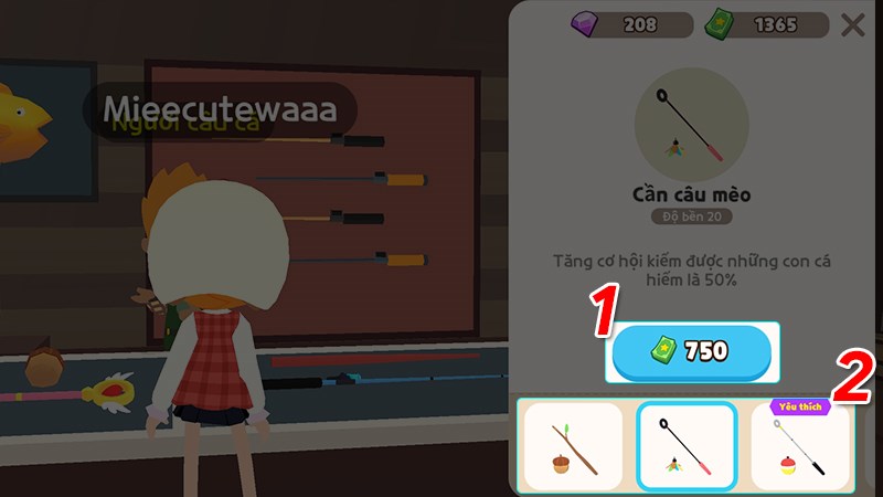 Tiếp tục mua cần câu Tiếp tục mua cần câu