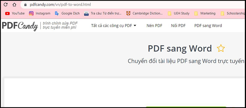 Vào trang web của PDFCandy