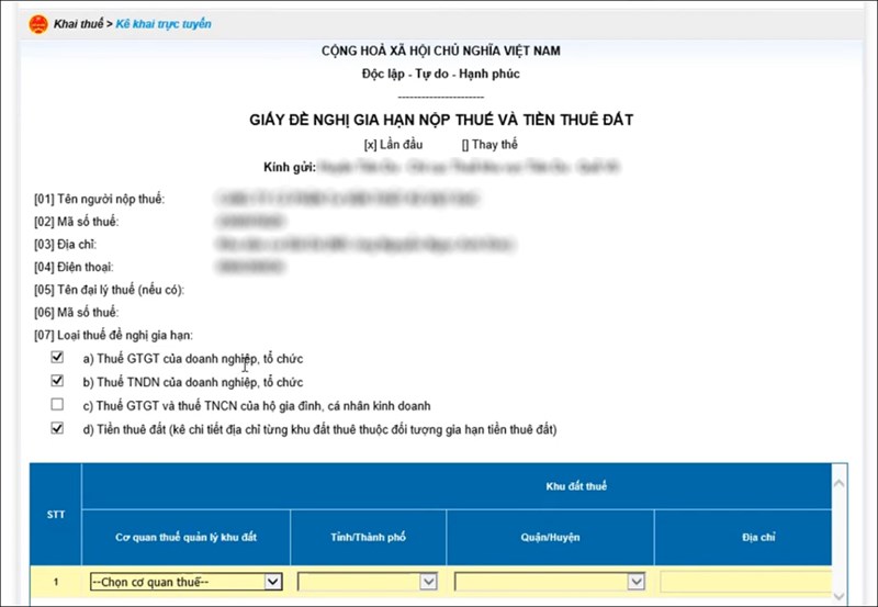 Cách gia hạn nộp thuế 2021 Cách gia hạn nộp thuế 2021