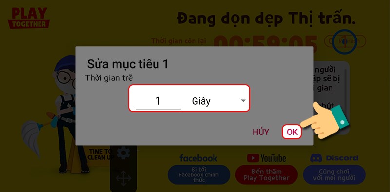 Thiết lập lại thời gian nếu muốn Thiết lập lại thời gian nếu muốn