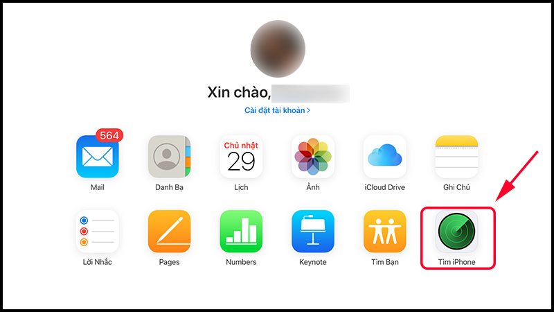 Truy cập vào mục Tìm iPhone
