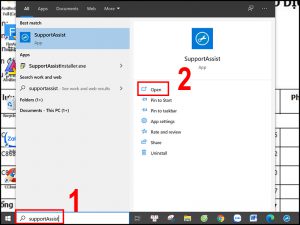 Khởi động công cụ Support Assist