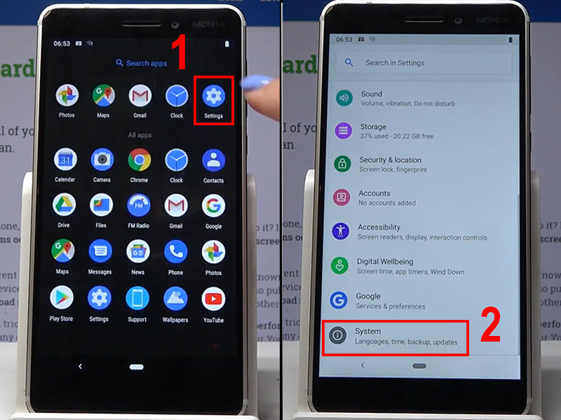 cach-kiem-tra-check-bao-hanh-dien-thoai-nokia-bang-imei3-1 Vào cài đặt và chọn Hệ thống