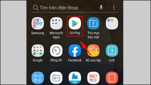 Tìm ứng dụng bạn muốn thêm vào màn hình chính ở lưới ứng dụng