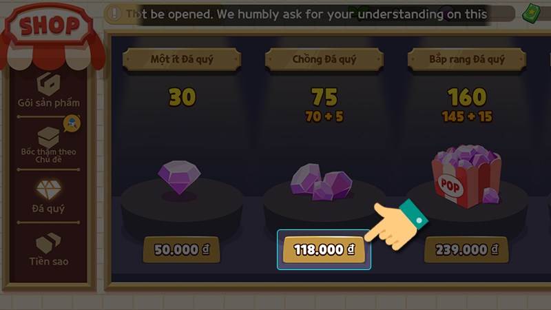 Chọn gói nạp Chọn gói nạp