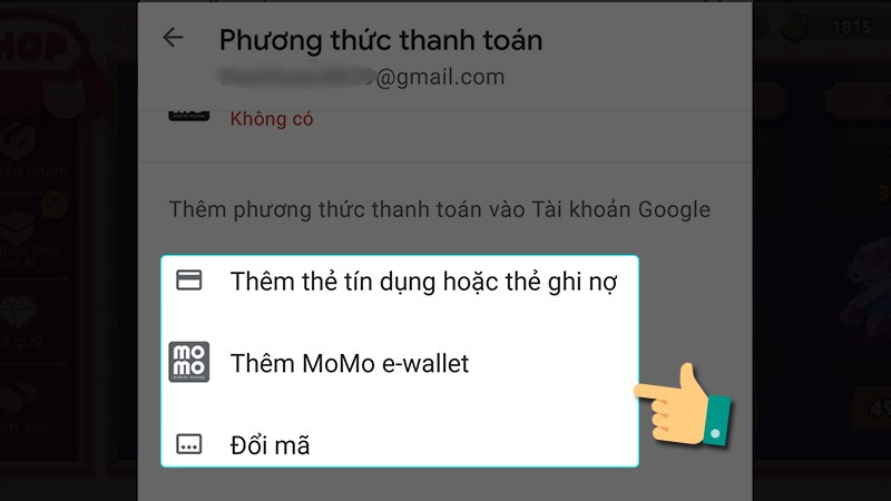 Chọn phương thức thanh toán Chọn phương thức thanh toán