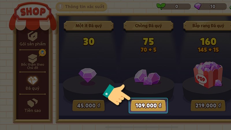 Chọn gói nạp Chọn gói nạp