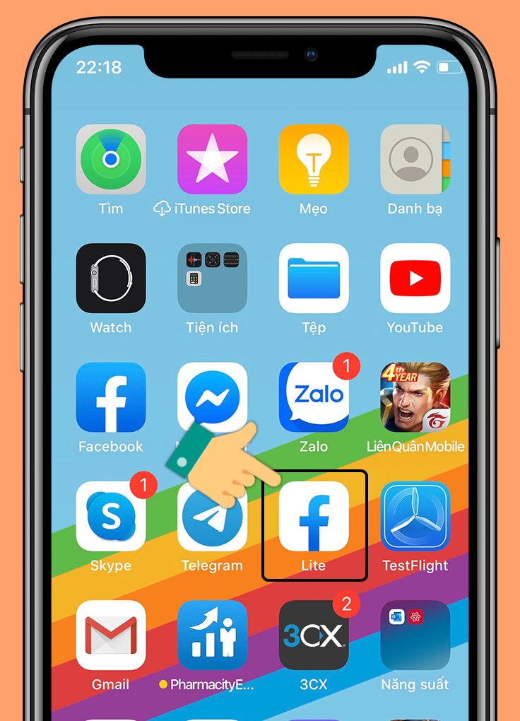 Mở Facebook Lite trên điện thoại iPhone Mở Facebook Lite trên điện thoại iPhone
